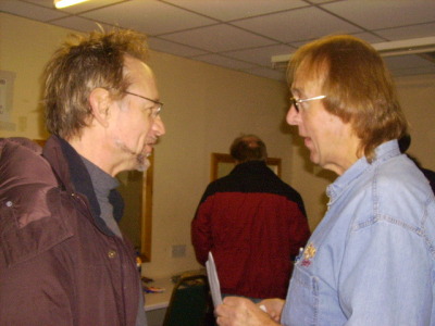 Peter and Spencer Davis backstage in Minehead, England